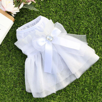 Lemmiklooma pulmakostüüm Bow Classics Romantiline printsesskleit ja pidulik särk kikilips, smoking paarikoerale