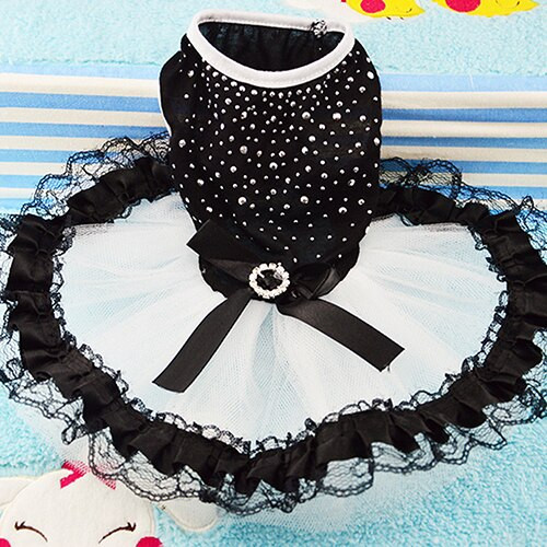 Forró! Csillogó masni csipke kutya hercegnő ruha buborék szoknya kisállat ruhák kiskutya jelmez kutyaruhák ropa perro
