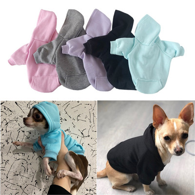 Clothes for Small Dogs Pet Clothing Coat Jackets Sweatshirt for Chihuahua Doggie Cotton Pet Outfits Solid Cat Dog Hoodies Pet