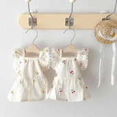 Kisállat kutyaszoknya tavaszi nyár vékony kiskutya ruha kisállat gyümölcs ruhák Bichon cseresznye ruhák puha kutyaruhák XS-XL