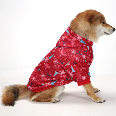 OIMG 2021 Téli meleg kutyaruhák Karácsonyi nagykutya jelmezek fesztivál buli kisállat macskák pulóverek Akita husky divat kölyökruha