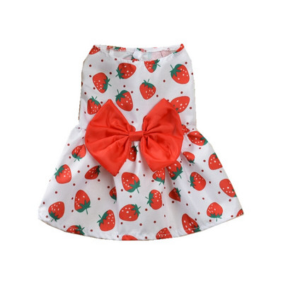 Rochie florală pentru câini Rochie de prințesă cu fundă subțire în stil snap drăguț Mic, proaspăt, dulce, secțiune de primăvară, vară, rochii de mireasă, fustă câine pisică