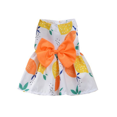 Rochie florală pentru câini Rochie de prințesă cu fundă subțire în stil snap drăguț Mic, proaspăt, dulce, secțiune de primăvară, vară, rochii de mireasă, fustă câine pisică