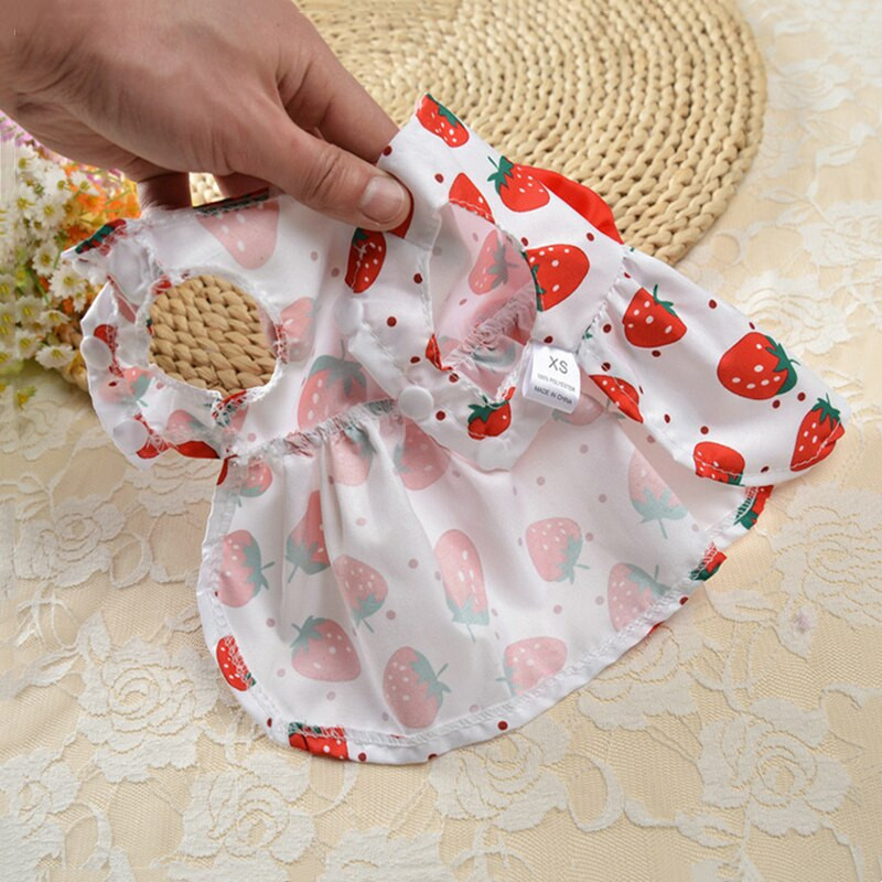 Rochie florală pentru câini Rochie de prințesă cu fundă subțire în stil snap drăguț Mic, proaspăt, dulce, secțiune de primăvară, vară, rochii de mireasă, fustă câine pisică