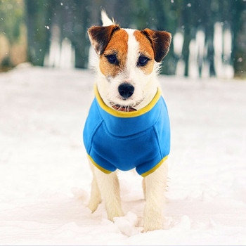 Ρούχα χοντρού φλις για μικρούς μεσαίους σκύλους Ζεστό χειμωνιάτικο πουλόβερ με κουκούλα για κουτάβι σκύλου γαλλικό μπουλντόγκ πουλόβερ με κανί