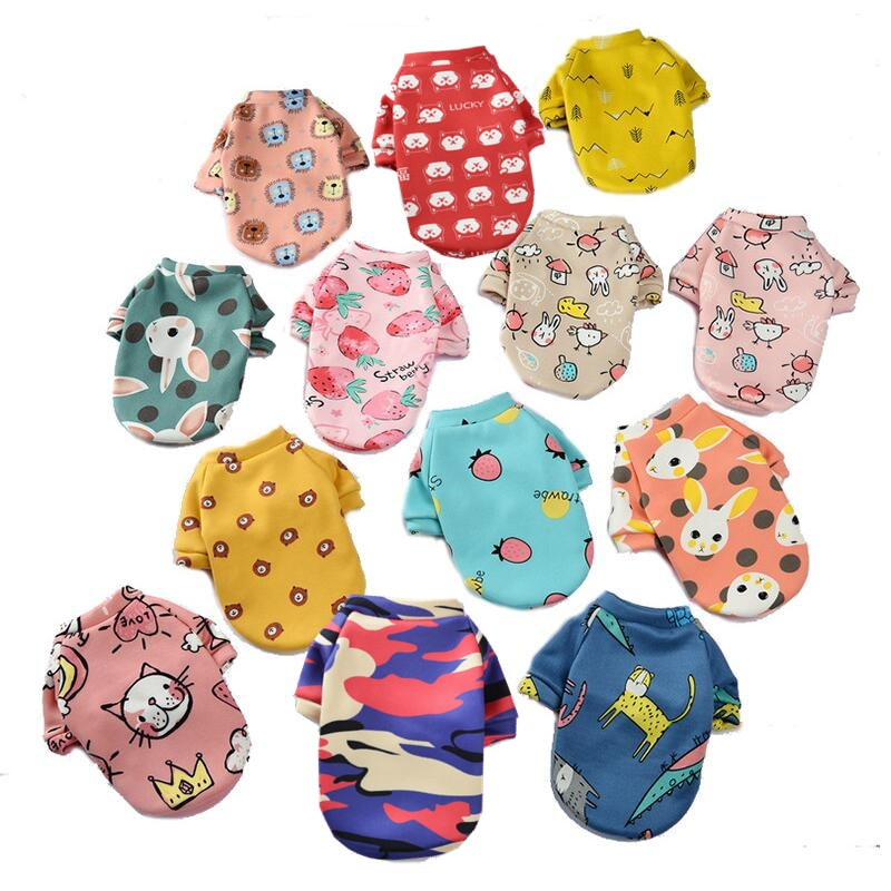 Χαριτωμένα ρούχα για σκύλους από μαλακό βαμβακερό Chihuahua Yorkies Ρούχα για κατοικίδια Puppy Cat Hoodies Χειμερινό μπουφάν για σκύλους για μικρά μεσαία σκυλιά