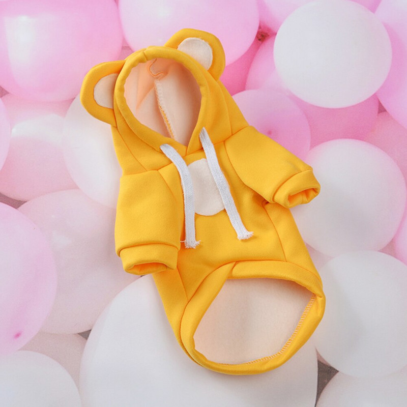 Naminių šunų gobtuvai Šunų drabužiai Žavingi šilti megztiniai šuniui Meškučiai ausų kepurė Drabužiai naminių kačių drabužiai rudeniui ir žiemai