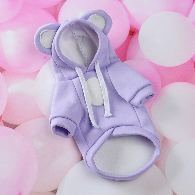 Naminių šunų gobtuvai Šunų drabužiai Žavingi šilti megztiniai šuniui Meškučiai ausų kepurė Drabužiai naminių kačių drabužiai rudeniui ir žiemai