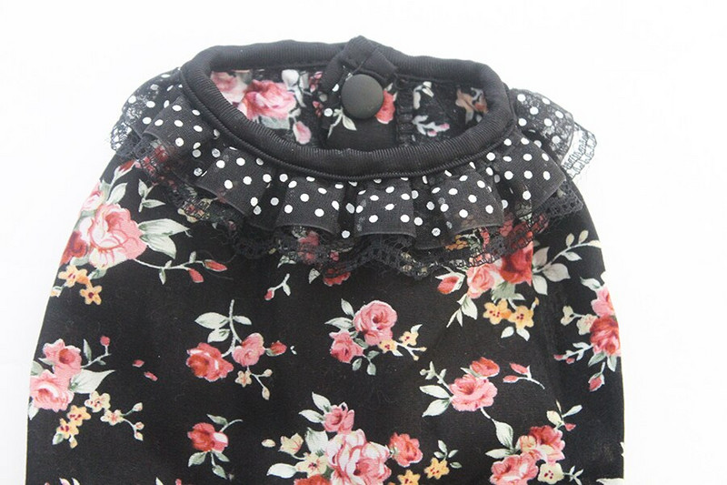 Φόρεμα με λουλουδάτο και φιόγκο κορίτσι σκύλος γάτα, θηλυκό κουτάβι, άνοιξη/καλοκαίρι, ένδυση