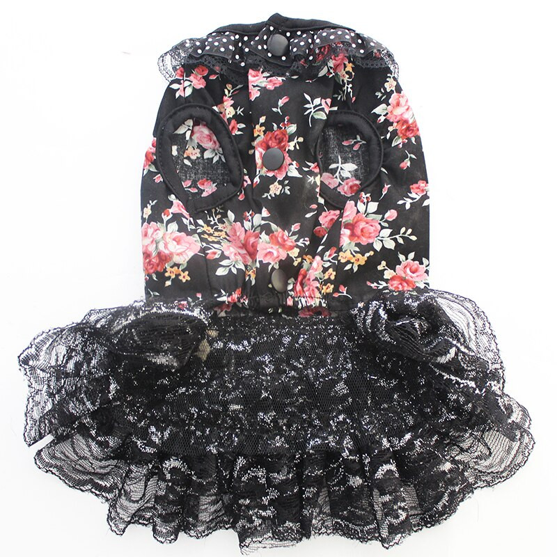 Φόρεμα με λουλουδάτο και φιόγκο κορίτσι σκύλος γάτα, θηλυκό κουτάβι, άνοιξη/καλοκαίρι, ένδυση