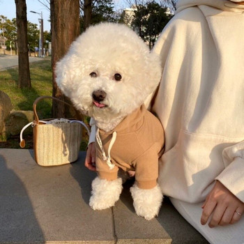 Ins Winter Fashion Hoodie Dog Hoodie Ζεστό παλτό ποδιών για σκύλους γάτα από συμπαγές βαμβακερό κορυφαίο πολυτελές σχέδιο για σκύλους Ρούχα για μεγάλο σκύλο