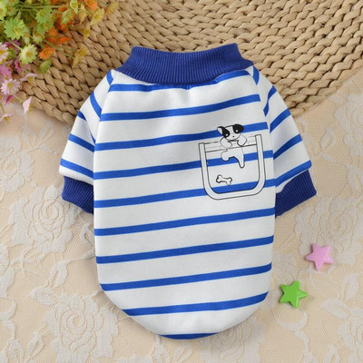 Talvine sügisene lemmikloomakoera riided Klassika triibuline koerte kapuuts väikestele keskmistele koertele Dressipluus kutsikas Chihuahua Yorkshire Ropa Perro