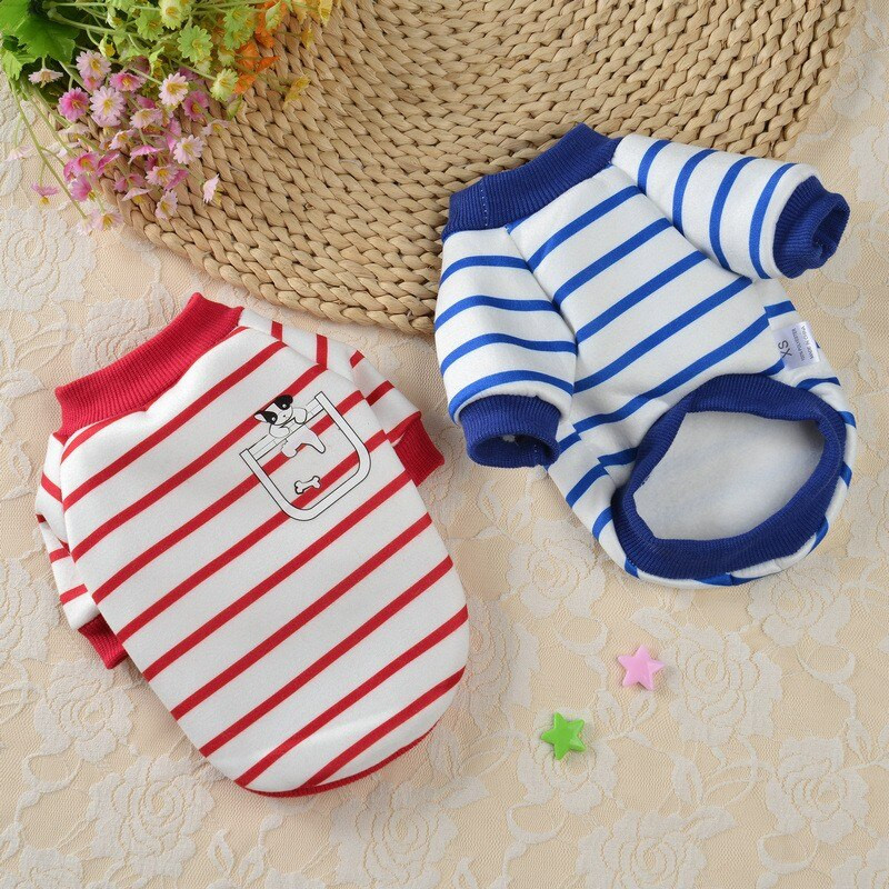 Talvine sügisene lemmikloomakoera riided Klassika triibuline koerte kapuuts väikestele keskmistele koertele Dressipluus kutsikas Chihuahua Yorkshire Ropa Perro