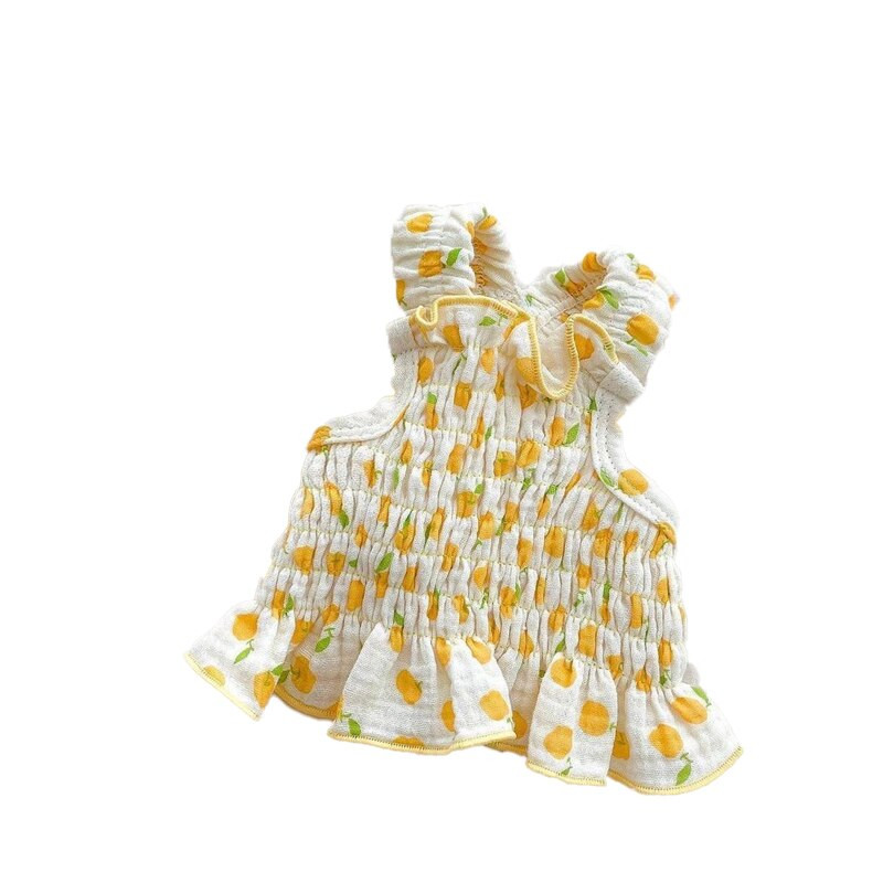 Rochie căpșuni Rochii respirabile de vară Haine pentru câini pentru câini de talie mică Fată Cățeluș Pisicuță Fusta plisată Îmbrăcăminte pentru pisici Articole pentru animale de companie