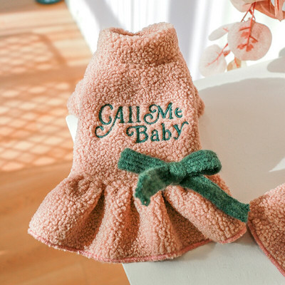 Ρούχα σκυλιών PETCIRCLE Επιστολή φόρεμα για μικρούς μεσαίους σκύλους Κουτάβι γάτα Φθινοπωρινή χειμερινή ενδυμασία για κατοικίδια Φούστα για σκύλους Προμήθειες για κατοικίδια