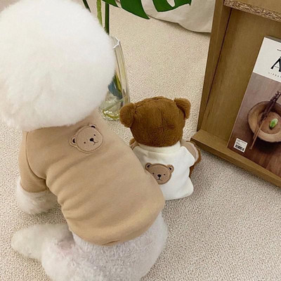 Jarný sveter pre psov s kresleným medveďom, oblečenie pre psov, tričko, roztomilé šteniatko, malé psy, francúzsky buldoček, čivava, oblečenie pre psov, kostým Ropa Perro, mops