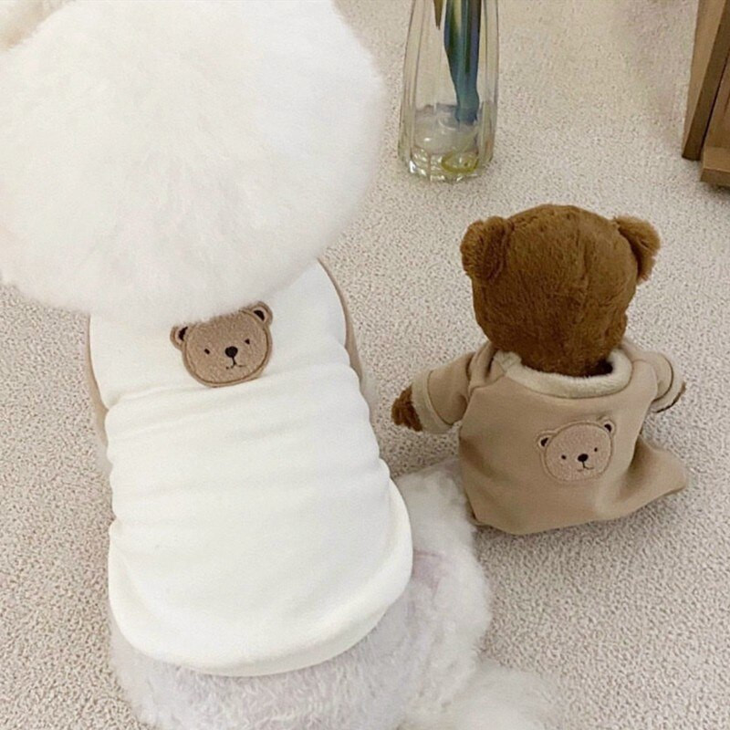 Jarný sveter pre psov s kresleným medveďom, oblečenie pre psov, tričko, roztomilé šteniatko, malé psy, francúzsky buldoček, čivava, oblečenie pre psov, kostým Ropa Perro, mops