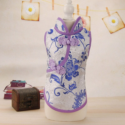 Cheongsami lemmikloomade koerte riided suvised lemmikloomakleidid koertele seelik Hiina koera kleit kutsika kassi riided koertele lemmikloomad riided chihuahua