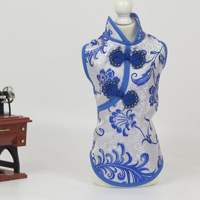 Cheongsami lemmikloomade koerte riided suvised lemmikloomakleidid koertele seelik Hiina koera kleit kutsika kassi riided koertele lemmikloomad riided chihuahua