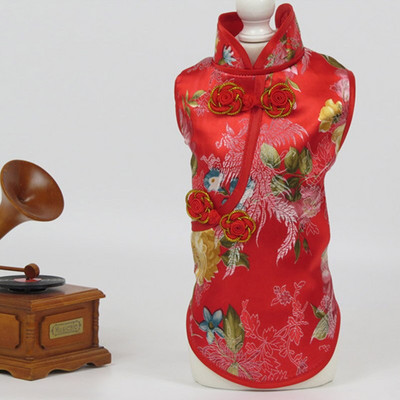 Cheongsami lemmikloomade koerte riided suvised lemmikloomakleidid koertele seelik Hiina koera kleit kutsika kassi riided koertele lemmikloomad riided chihuahua