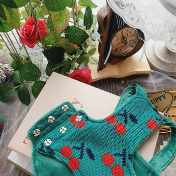 Πλεκτό πουλόβερ για κατοικίδια Φθινοπωρινό Χειμώνα Μεσαία Μικρά Ρούχα Σκύλου Χριστουγεννιάτικο Σλιπ Φόρεμα Χαριτωμένο γιλέκο γατάκι κουτάβι Ζεστή μάλλινη φούστα κανίς