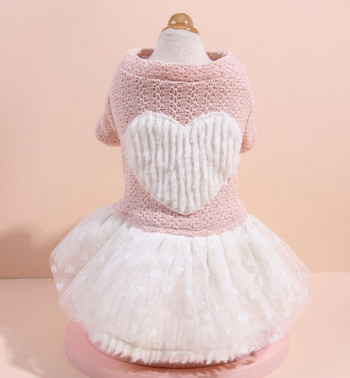 Φόρεμα Princess Dog Cat πουλόβερ Love Design Pet Petpy Ρούχα για πάρτι φθινοπώρου/χειμώνα 6 μεγέθη