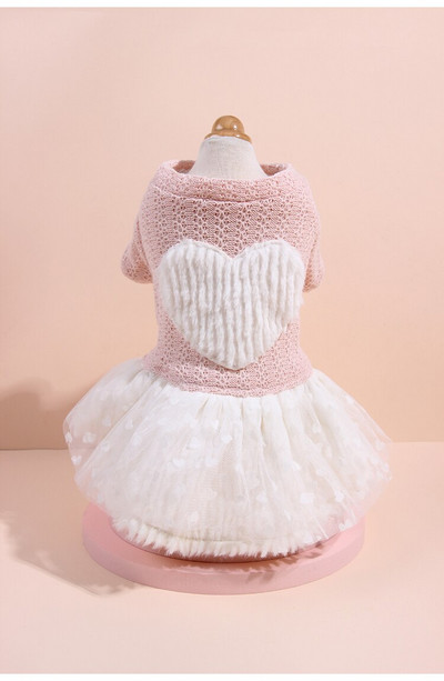 Printsessi koera kassi kleit kampsun armastus disain lemmiklooma kutsikas sügis/talvise peo rõivad 6 suurust