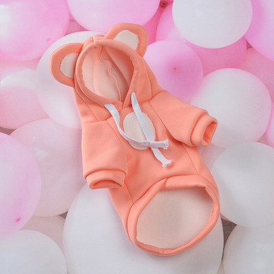 Kisállat csíkos kapucnis Őszi Téli Kutya Mez Pulóver Tavaszi Macska Aranyos Medve Kutyaruhák Kis kutyáknak Chihuahua Teddy Yorkies