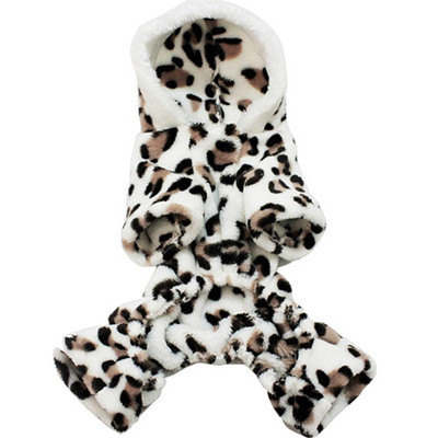 Koeratarbed Leopard Soe Talvine Lemmikloom Koera Kutsika Riided Kapuuts Jumpsuit pidžaama Välisriided