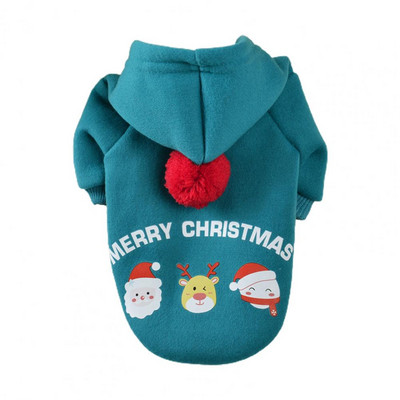 Casual Fleece Πουλόβερ για κατοικίδια Διακόσμηση με γούνα με κουκούλα με κουκούλα για κατοικίδια Soft Keep Warm Dress Up Χριστουγεννιάτικα στοιχεία με κουκούλα σκύλου για το χειμώνα