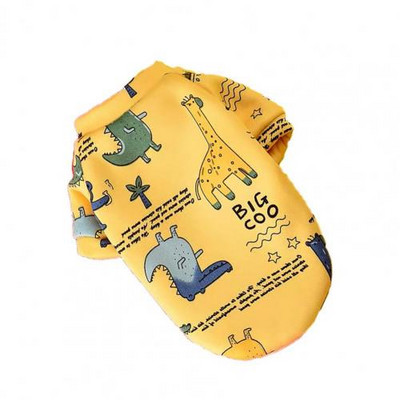 Lemmiklooma kampsun Cartoon Printing Ümarkaelusega puuvillane koer Kahe jalaga pullover Kostüüm väikestele koertele