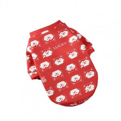 Lemmiklooma kampsun Cartoon Printing Ümarkaelusega puuvillane koer Kahe jalaga pullover Kostüüm väikestele koertele