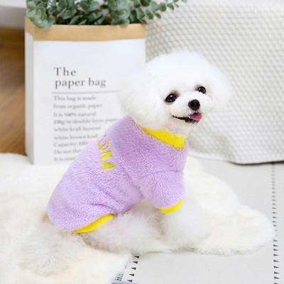 Haine drăguță de iarnă pentru câini Polar fleece din bumbac cald pentru câini pentru cățeluși câini mici și mijlocii hanorac jachetă Chihuahua Yorkshire