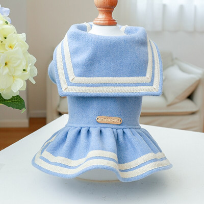 Princezná, pes, mačka, šaty, kabát, pruhovaný dizajn, samička, šteniatka, jeseň/zima, oblečenie