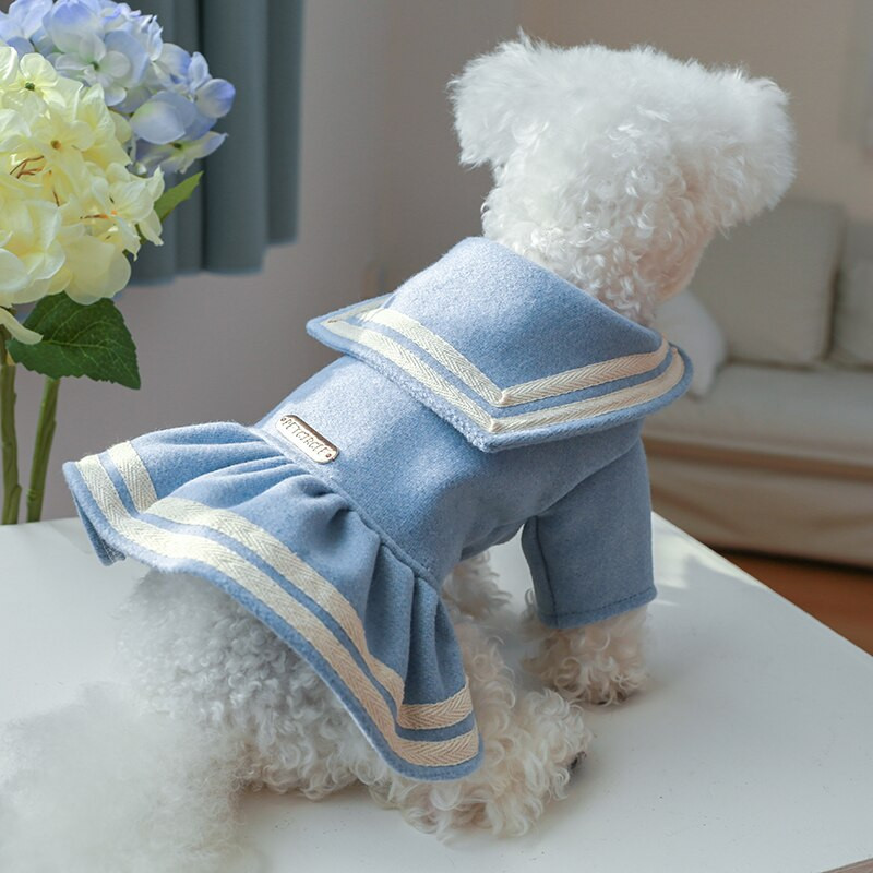 Princezná, pes, mačka, šaty, kabát, pruhovaný dizajn, samička, šteniatka, jeseň/zima, oblečenie