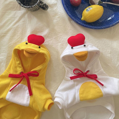 Duck Shape Naminiai šunys Megztiniai Žiemai Šilti Vilnos drabužiai Šunims Mielas Čihuahua Šuniukas Mažiems Vidutiniams Šunims Drabužiai Kostiumas Perro