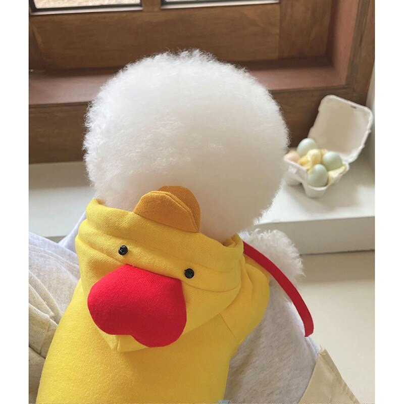 În formă de rață, pentru câini de companie, hanorace pentru iarnă, haine calde din lână pentru câini, drăguț cățeluș chihuahua pentru câini de talie mică, mijlocie, îmbrăcăminte, costum Perro