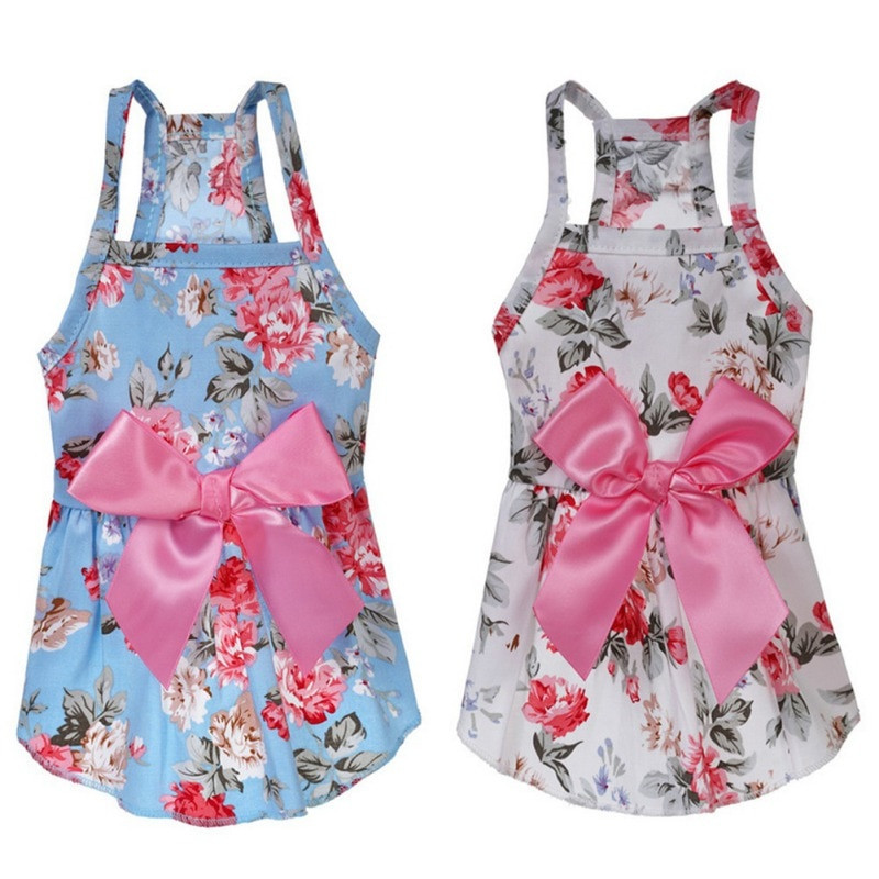Rochie pentru animale de companie cu flori dulce pentru câini, pisici, vară, fustă cățelușă, rochie pentru animale de companie, pentru câini mici, fete, cămăși, îmbrăcăminte pentru animale de companie, rochie de soare