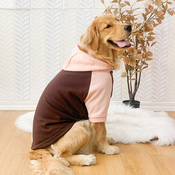 Дрехи с качулка за големи кучета, против линеене, пуловер за средни и големи кучета, зимна дреха, топло зимно палто от полар