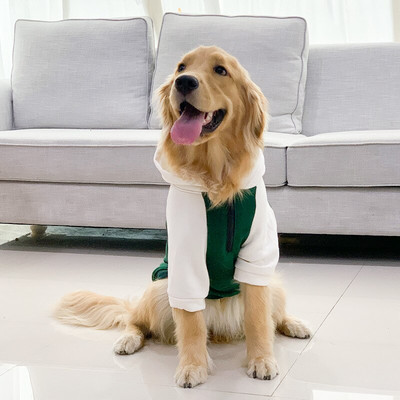 Dideli šunų rūbai su gobtuvu, neslepia vidutinio ir didelio šuns megztiniai žieminiai drabužiai iš vilnos šiltas žieminis paltas