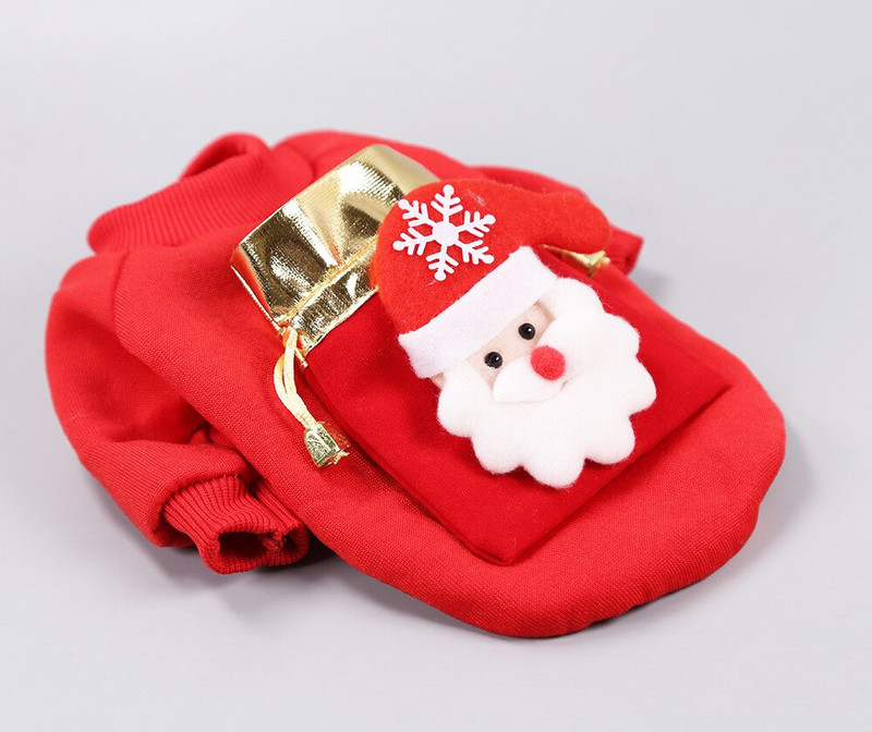 Pânză pentru animale de companie de Crăciun Geantă norocoasă pentru câini de talie mică, pisici, iarnă, cățeluș, pisică, haine pentru câini, cățeluș, pisică, pisicuță, îmbrăcăminte pentru animale de companie, costum pisici