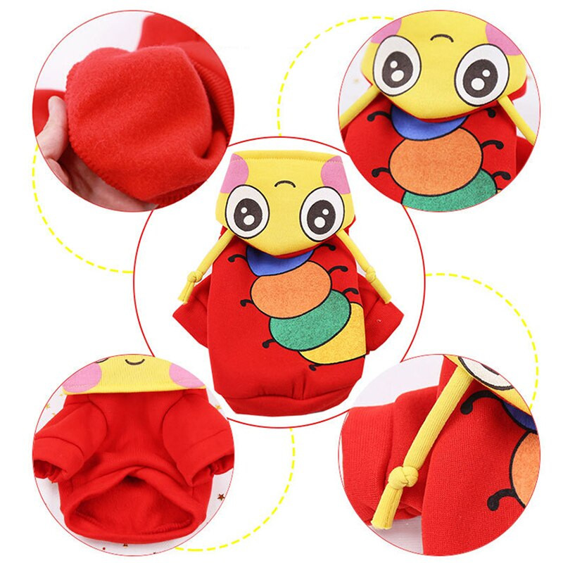 Haine pentru câini din desene animate pentru spitz haine pomeranian harace amuzante pentru câini mici, haine pentru animale de companie, haine pentru câini, hanorac drăguț cățeluș