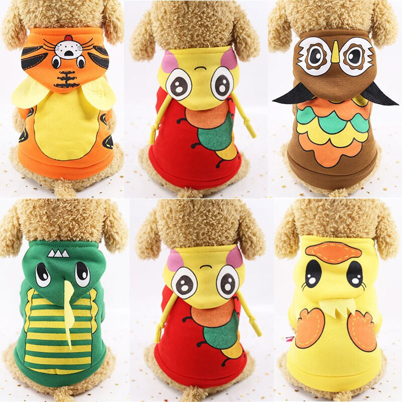 Haine pentru câini din desene animate pentru spitz haine pomeranian harace amuzante pentru câini mici, haine pentru animale de companie, haine pentru câini, hanorac drăguț cățeluș