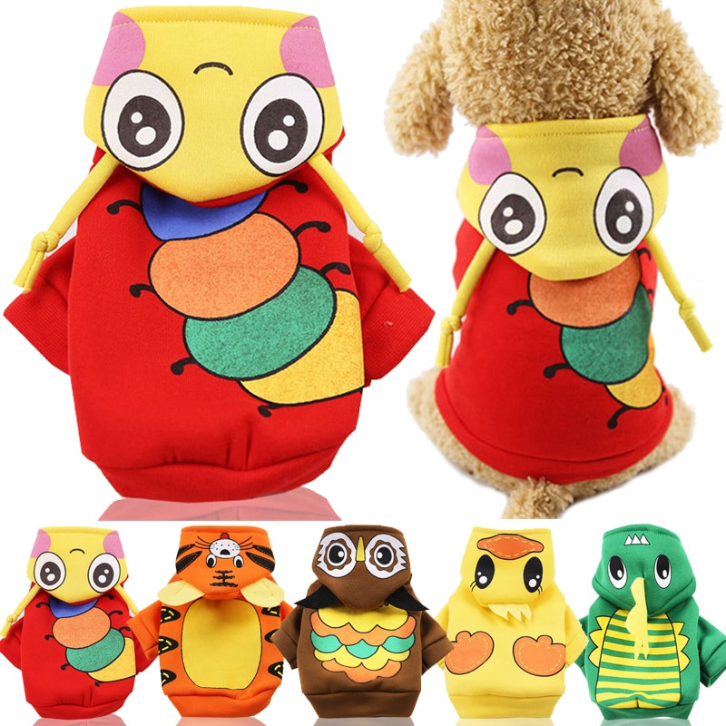 Haine pentru câini din desene animate pentru spitz haine pomeranian harace amuzante pentru câini mici, haine pentru animale de companie, haine pentru câini, hanorac drăguț cățeluș