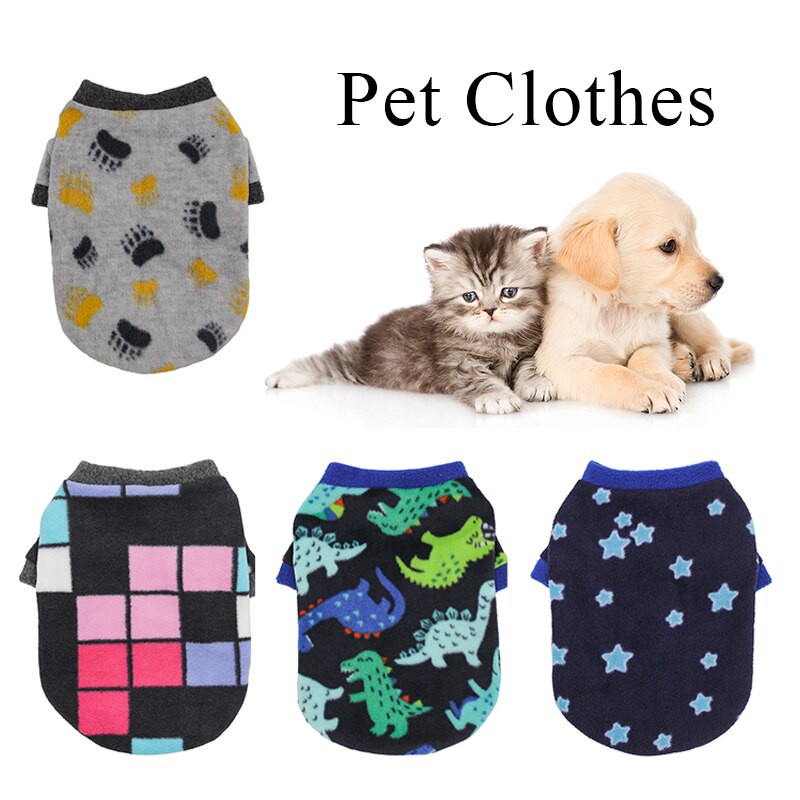 Oblečenie pre malé psy s hviezdicovým vzorom pre domáce zvieratá, sveter pre mačky, mikina pre psov s okrúhlym výstrihom, módny krátky rukáv, zimný flís