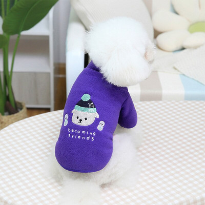 Oblečenie pre šteniatka, zimná jeseň, mikina pre malého psa, roztomilá kreslená teplá bunda, módny hrubý sveter pre mačky, pudel, čivava, buldog