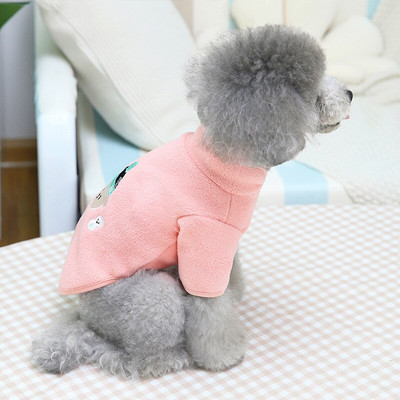 Oblečenie pre šteniatka, zimná jeseň, mikina pre malého psa, roztomilá kreslená teplá bunda, módny hrubý sveter pre mačky, pudel, čivava, buldog