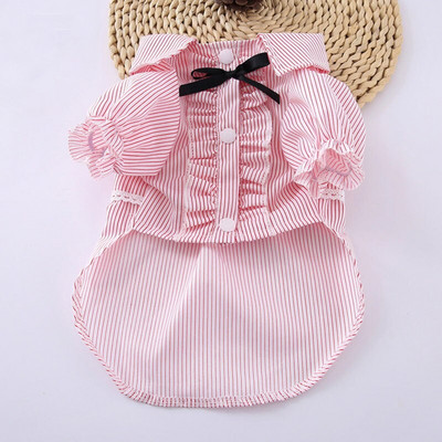 Μαλακά ρούχα για σκύλους για κουτάβι Καλοκαιρινό φόρεμα για μικρούς σκύλους Γάτες Φορέματα Shih Tzu Sphinx Πουκάμισα μπλουζάκια γάτα μασκότες Φούστα Ρούχα