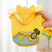 Oblečenie pre psov s kreslenými postavičkami pre malé a stredné psy, roztomilé mikiny s kapucňou, oblečenie pre domáce zvieratá, bavlnená teplá mikina s kapucňou pre mačky, buldog, kostým čivavy