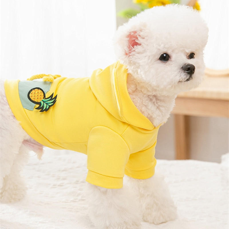 Oblečenie pre psov s kreslenými postavičkami pre malé a stredné psy, roztomilé mikiny s kapucňou, oblečenie pre domáce zvieratá, bavlnená teplá mikina s kapucňou pre mačky, buldog, kostým čivavy